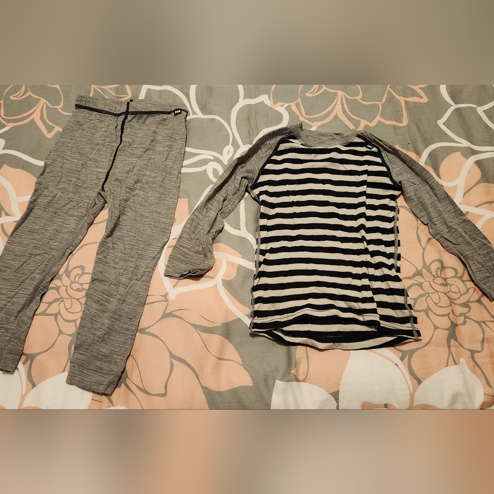 Helly Hansen Kids Graphic Lifa Merino Base Layer Set Size 104/4
